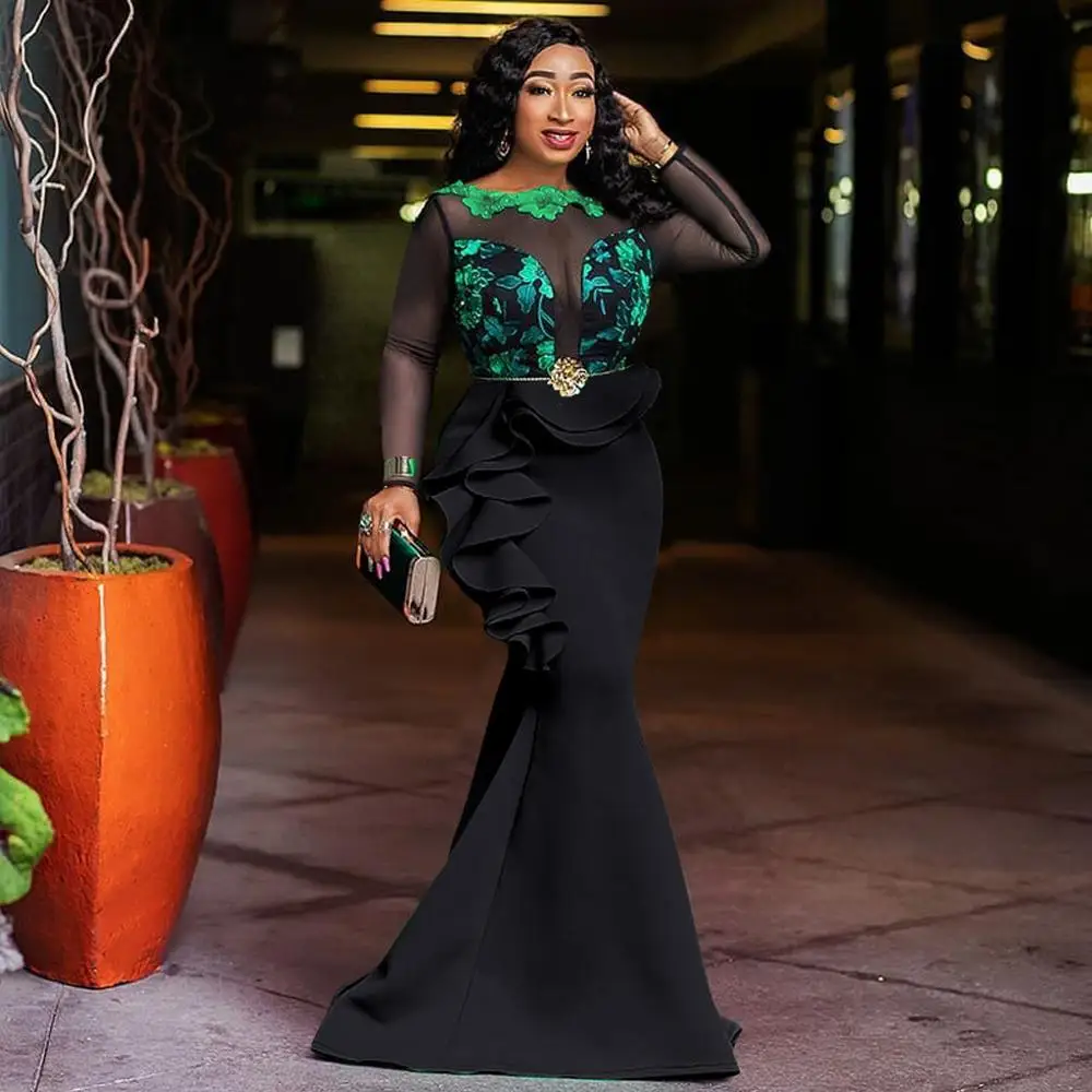 Желтый Для женщин платье с русалочкой пикантная обувь в африканском стиле 2021