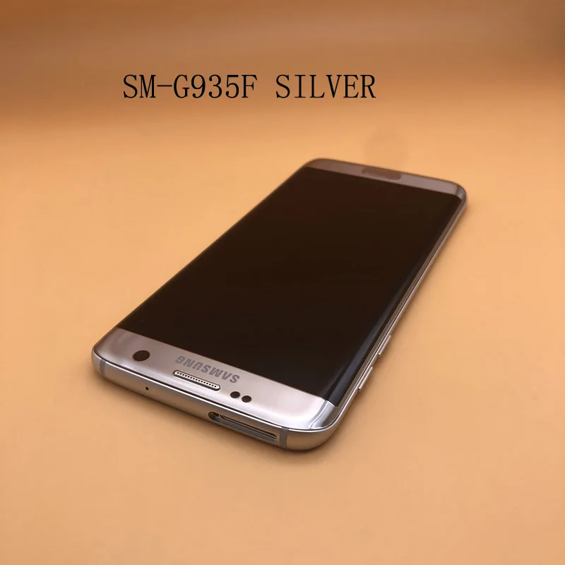 G935F FRAME SILVER Без ожога-тени супер AMOLED дисплей для samsung Galaxy S7 Edge G935 G935F G935FD ЖК с рамкой дигитайзер сенсорный экран - Цвет: G935F FRAME SILVER
