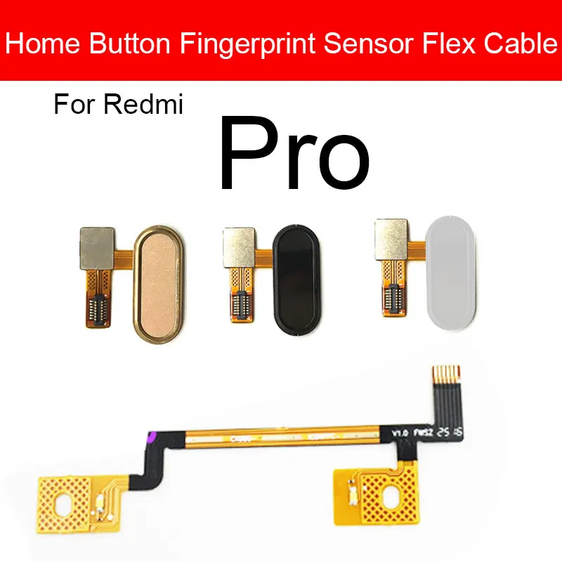 Черная белая Золотая кнопка Home для Xiaomi Redmi Pro Кнопка возврата клавиш датчик