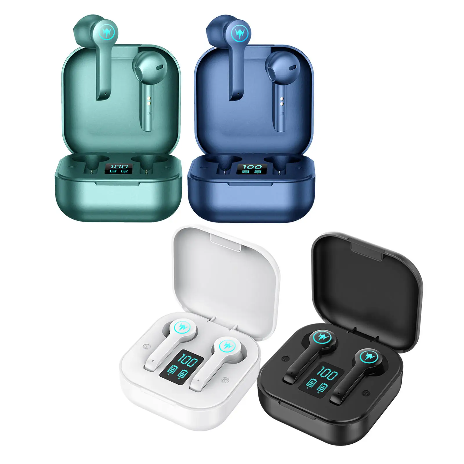 

Music Waterproof Power Display Automatic Pairing 300mAh 7H Playtime Touch Control in Ear Headphone Earbuds Bluetooth 5.0