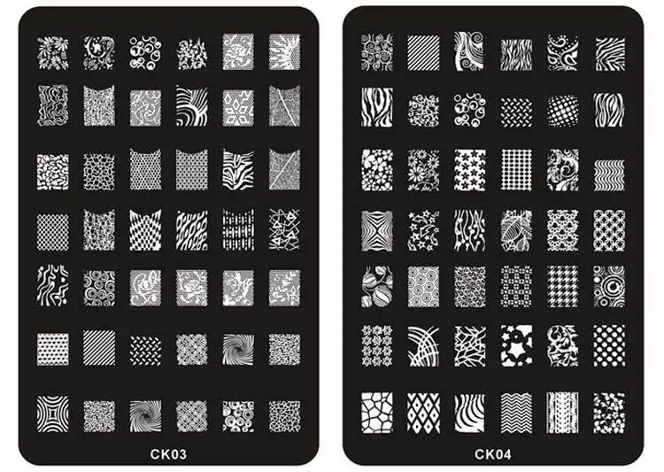 Пластины из нержавеющей стали для дизайна ногтей шаблоны инструменты маникюра 1