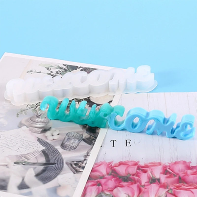 

DIY Crafts Crystal Epoxy Resin Mold Door Plate Pendant Casting Silicone Mould