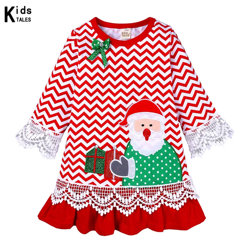 Новое рождественское платье детское с надписью &quotMerry Christmas&quot Детский костюм