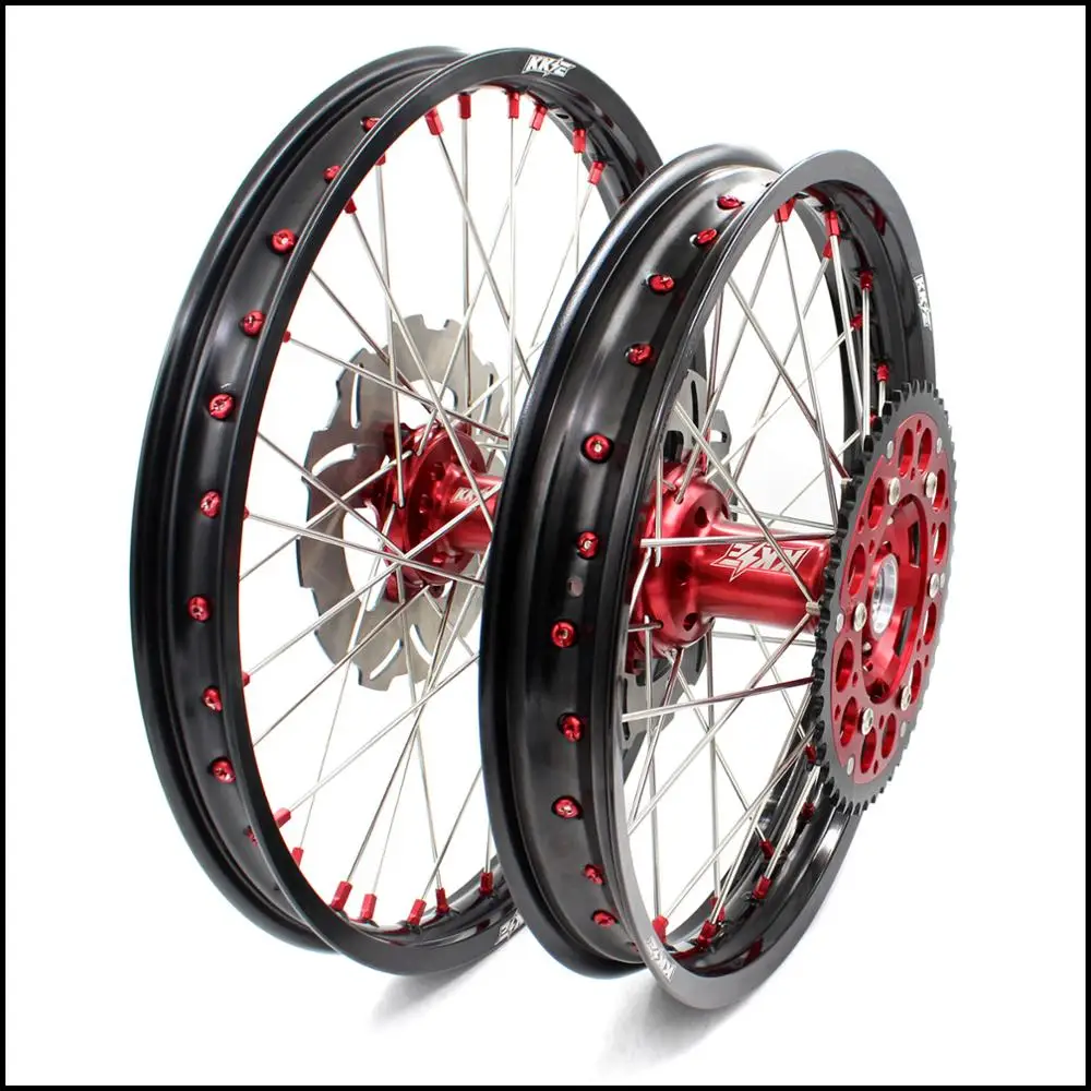 21/18 Мотоцикл обода порванные Enduro колеса Набор для HONDA CRF250R 2014 2018 CRF450R 2013 2019 красные