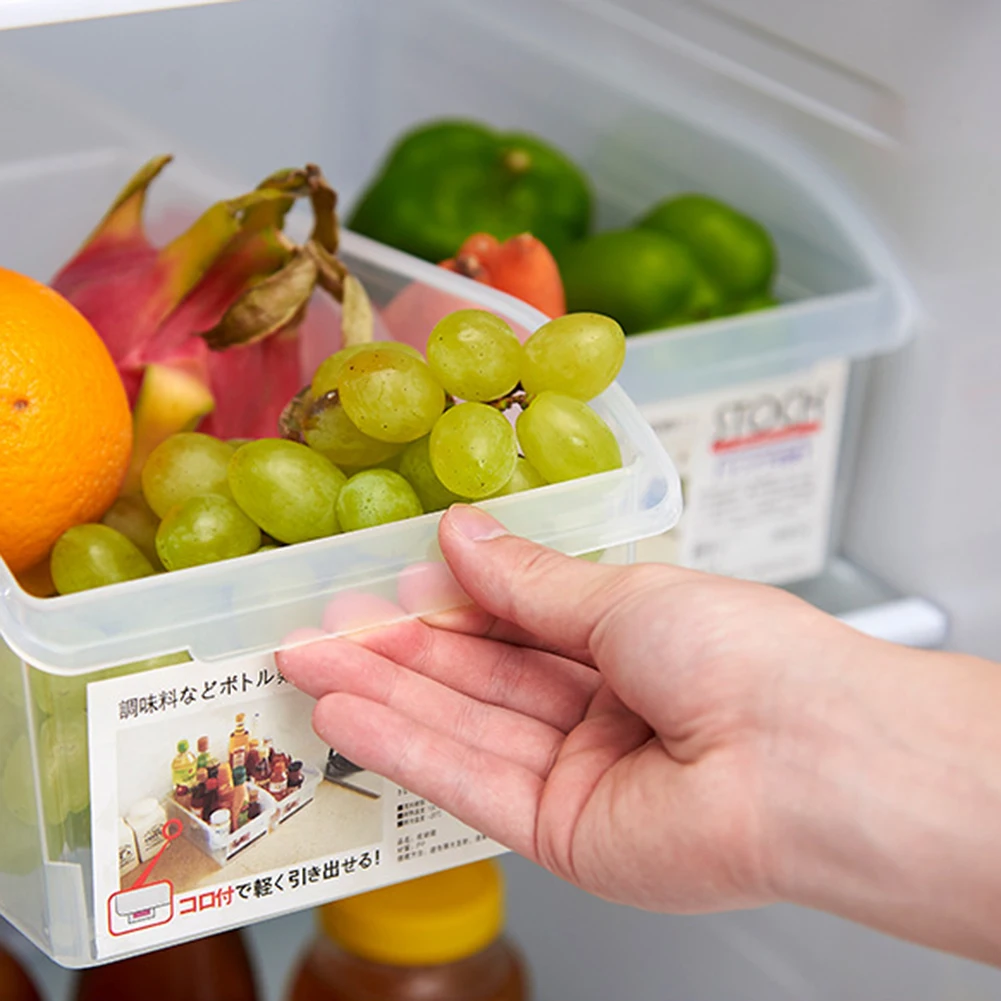 Пластиковый ящик для кухонного холодильника корзина хранения еды фруктов