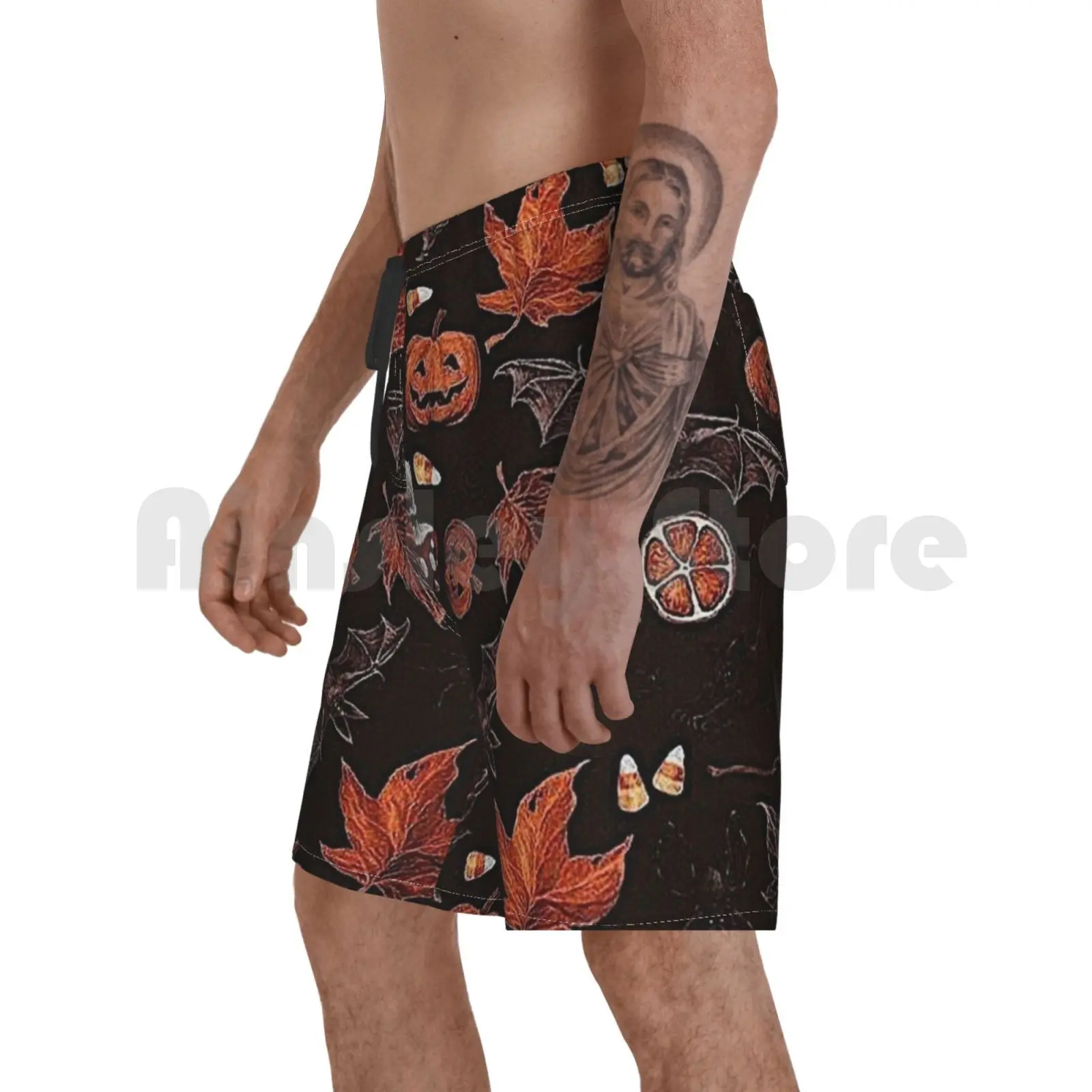 

Beach Shorts Halloween Party Halloween Autumn Fall Fall Time Autumn Pattern Fall Leaves