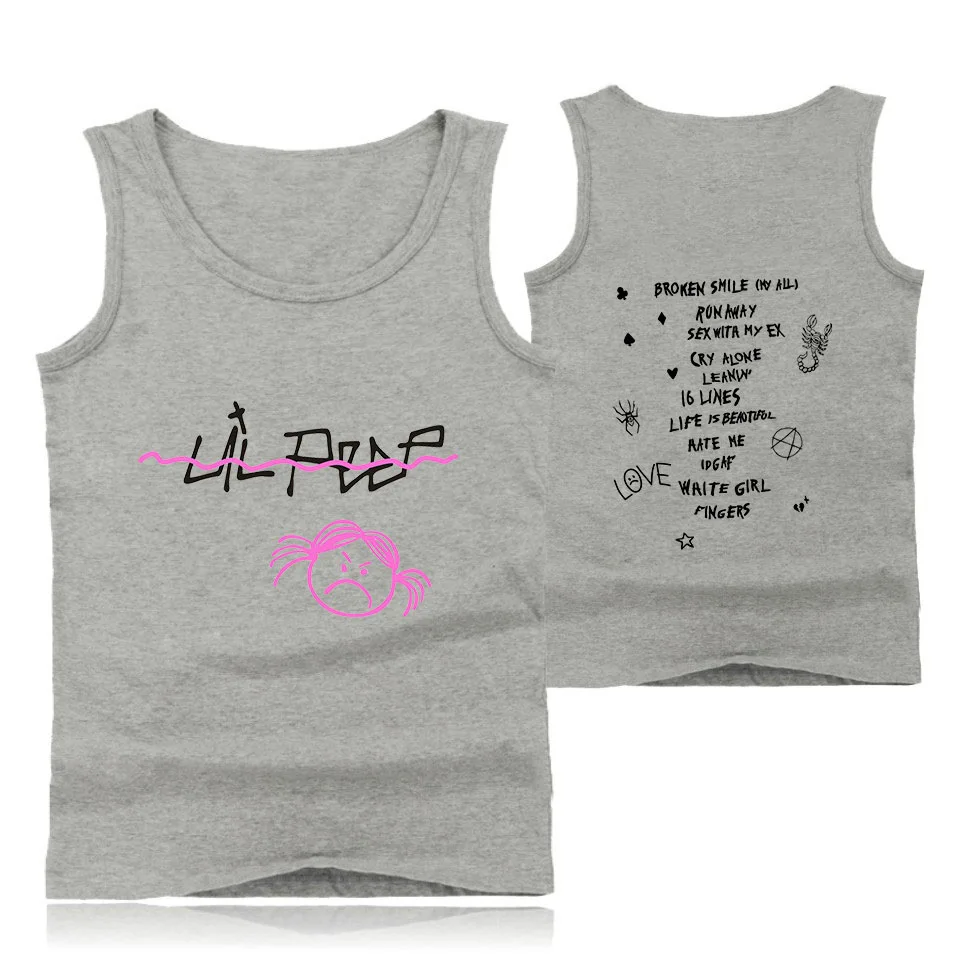 2020 Новые Топы на бретельках Женская летняя обувь Lil открытым майка с принтом в