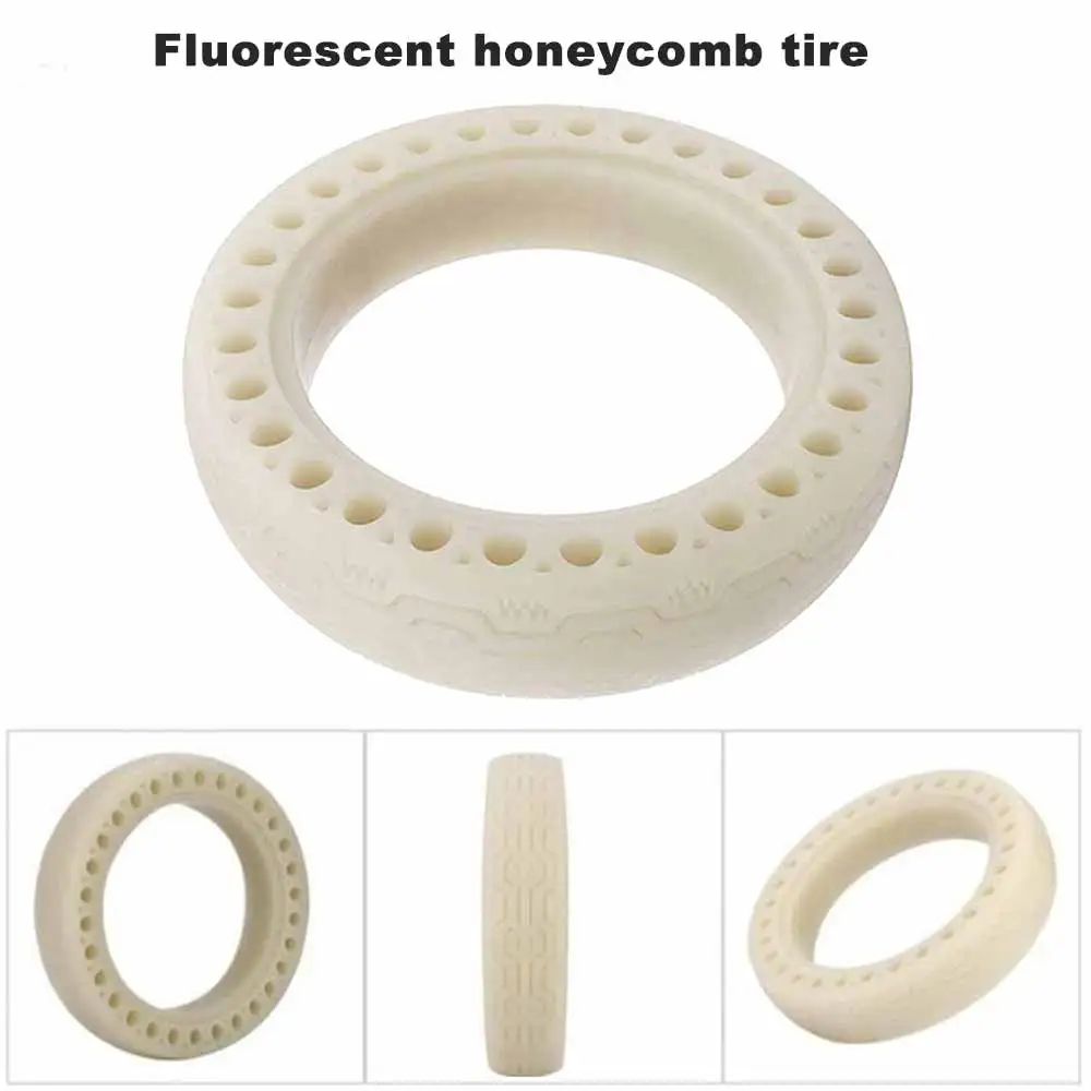 

Scooter Tire Fluorescent Tire Honeycomb Luminous Solid Tire Replacement for Xiaomi M365 Electric Scooter 8.5 Inch