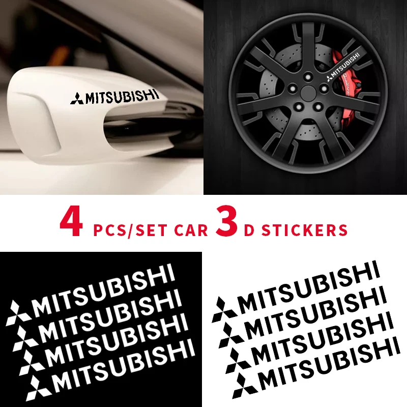 4 шт. высококачественные декоративные наклейки на автомобильные ручки для Mitsubishi