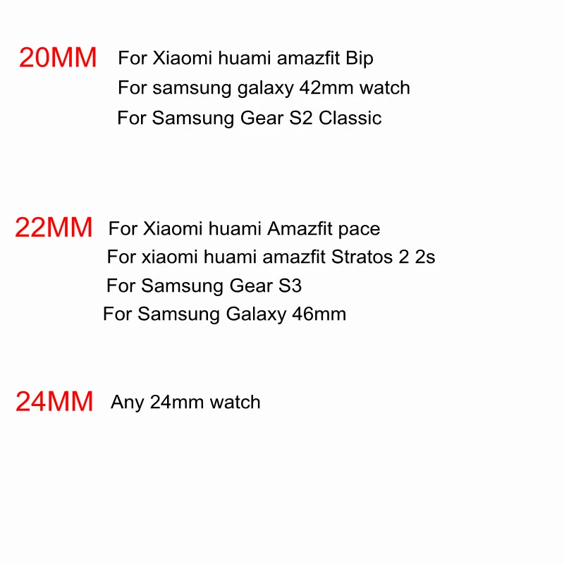 Тканевый нейлоновый ремешок для часов Samsung Gear S3 S2 Galaxy Watch Active Xiaomi Amazfit Stratos 2 Pace Bip