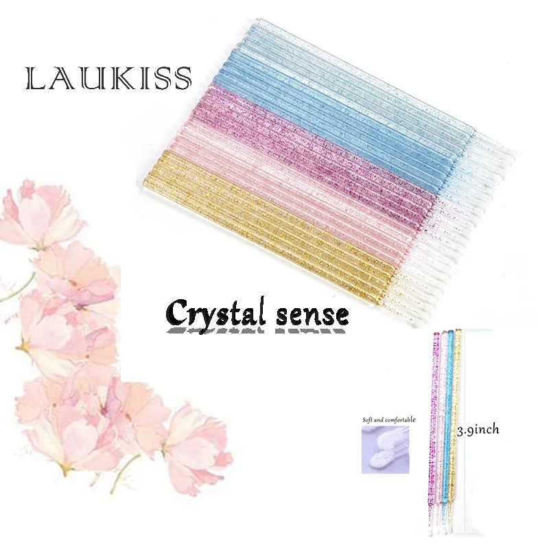 

100 PcsMicro Аппликаторы кисти аппликатор для наращивания ресниц макияж кисти Кристалл стержень мини тампон для очистки глаз палочки