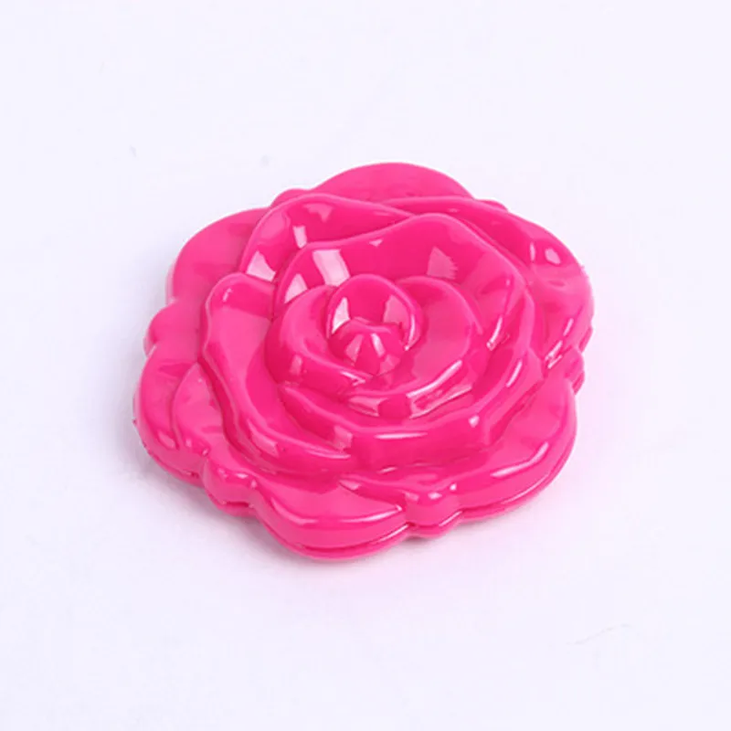 Rose Pink Хит, мини-розовый цветок, ручное зеркало, черное складное круглое зеркало, портативное, для девочек, карманное зеркало, двухстороннее, для путешествий, зеркало для макияжа - Цвет: Rose Pink