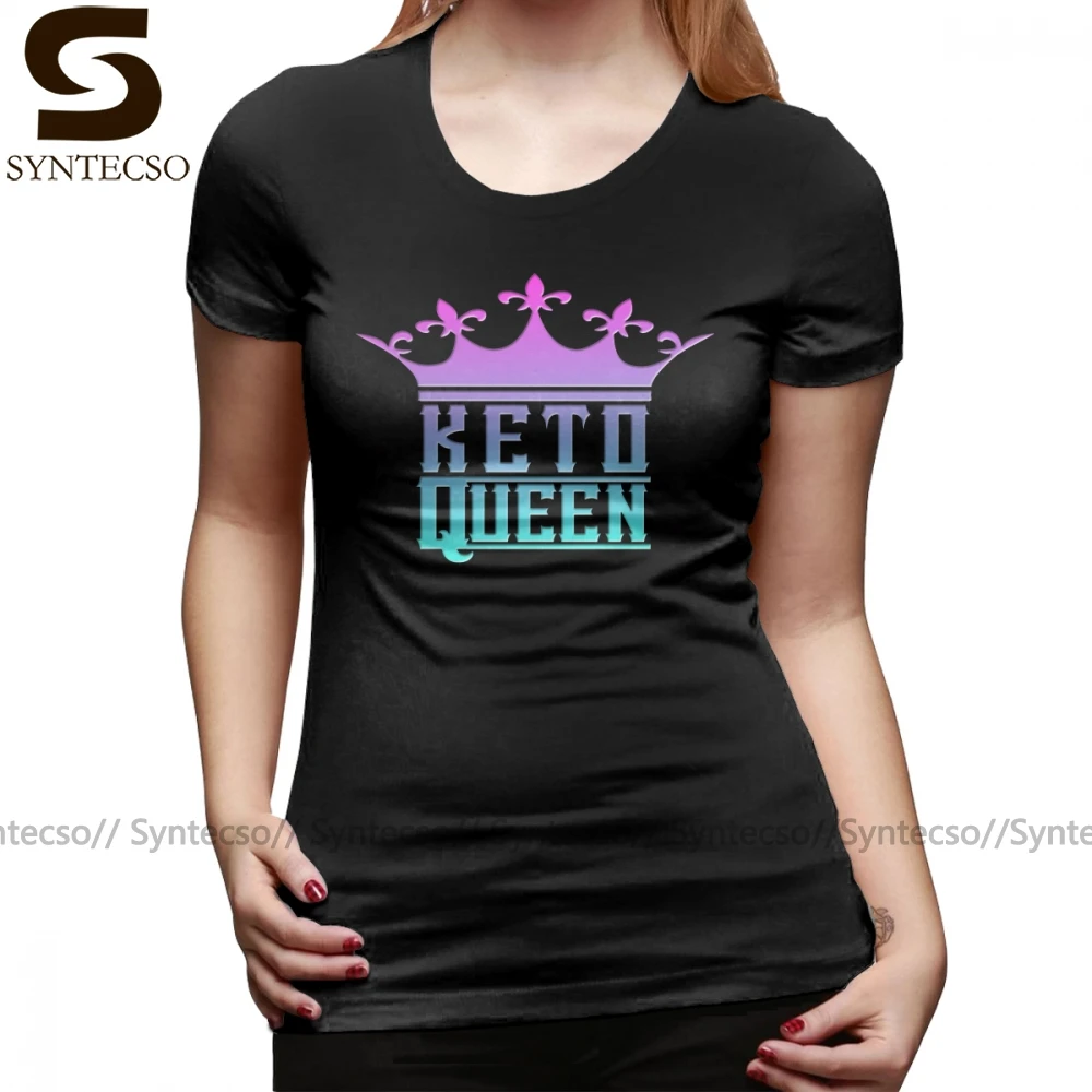Camiseta con estampado Keto Queen Crown para mujer, remera con estampado de...