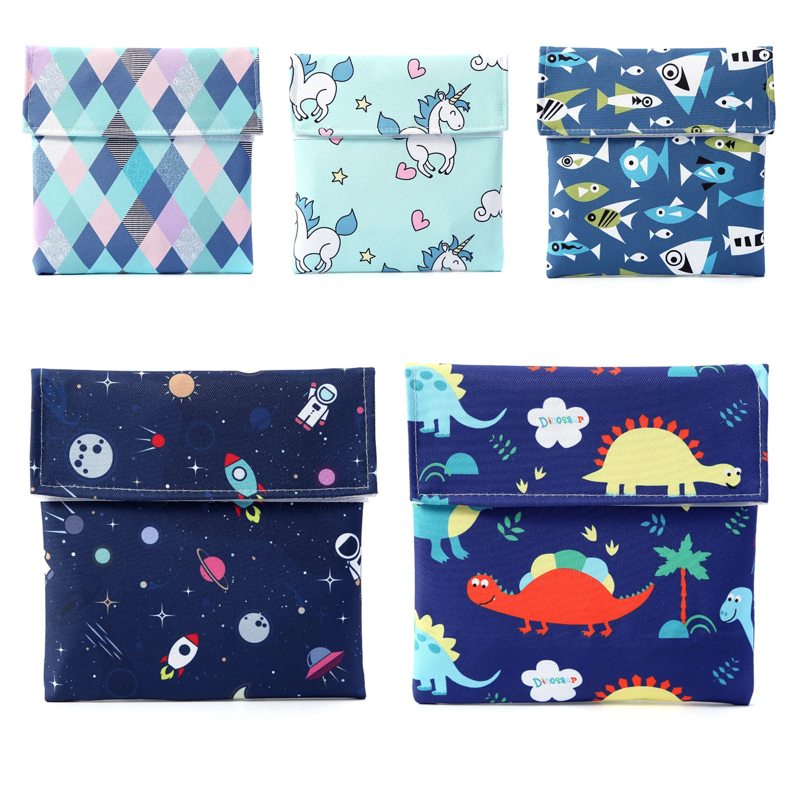 

Sandwich Bag Reusable Washable Lunch Bag Multifunctional Fruit Snack Storage Pouch Container For Parent-child School Work Travel