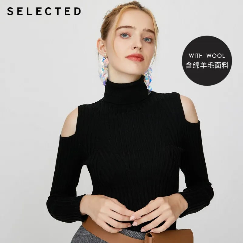 

SELECTED Women Wool Turtleneck Slim-cut Shoulder High Neck Sweater S|419424524