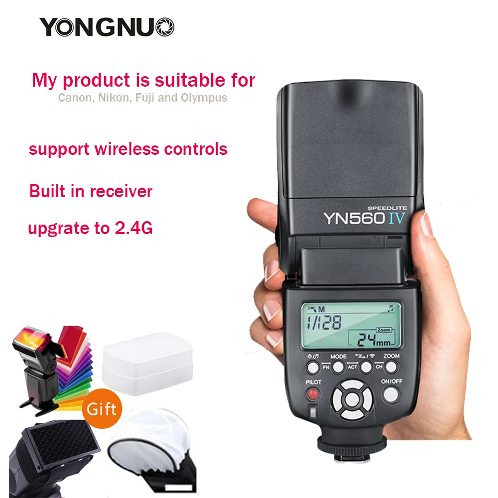 Беспроводная вспышка YONGNUO YN560IV YN560 IV триггер TX II для камер Canon Nikon Olympus Pentax