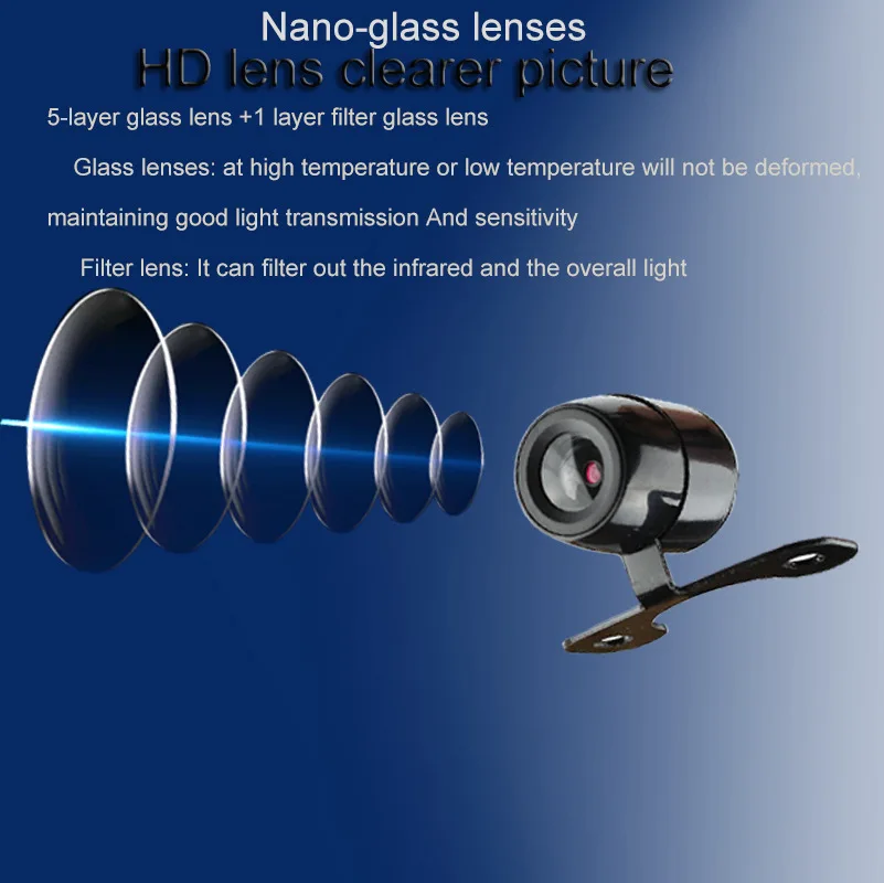 Автомобильная камера заднего вида CCD передняя широкий угол обзора 170 градусов