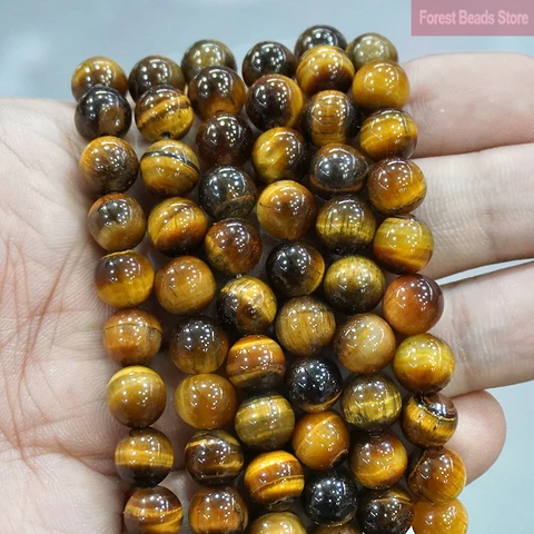 Бусины из коричневого золота 3А с тигровым глазом и агатами JIOWEF 15 дюймов