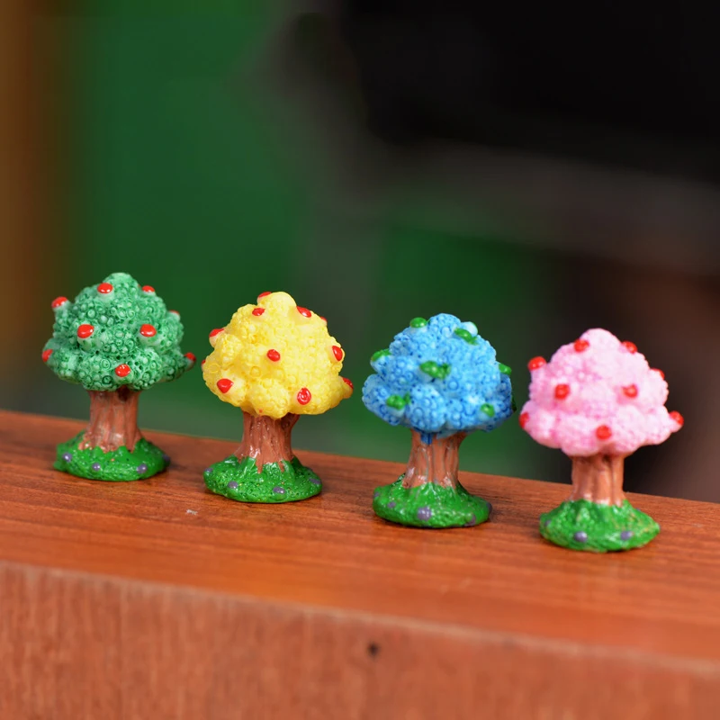 8 шт. фигурка дерева искусственное украшение миниатюрное мультяшное животное