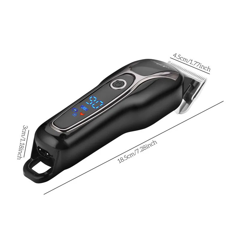 Перезаряжаемая электрическая машинка для стрижки волос профессиональный триммер для волос с ЖК-экраном машинка для стрижки волос мужские детские ножницы для парикмахеров 40