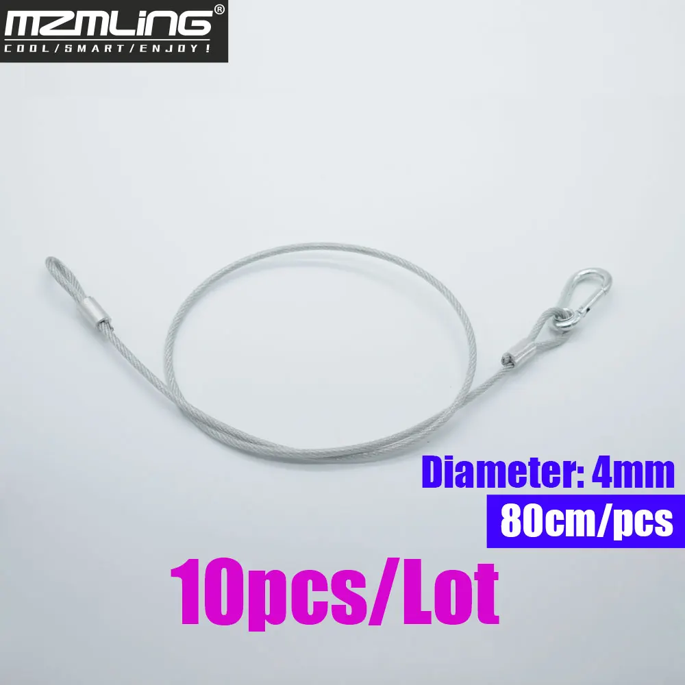 10 шт./лот 80 см диаметр 4 мм трос безопасности стальной кабель для движущейся
