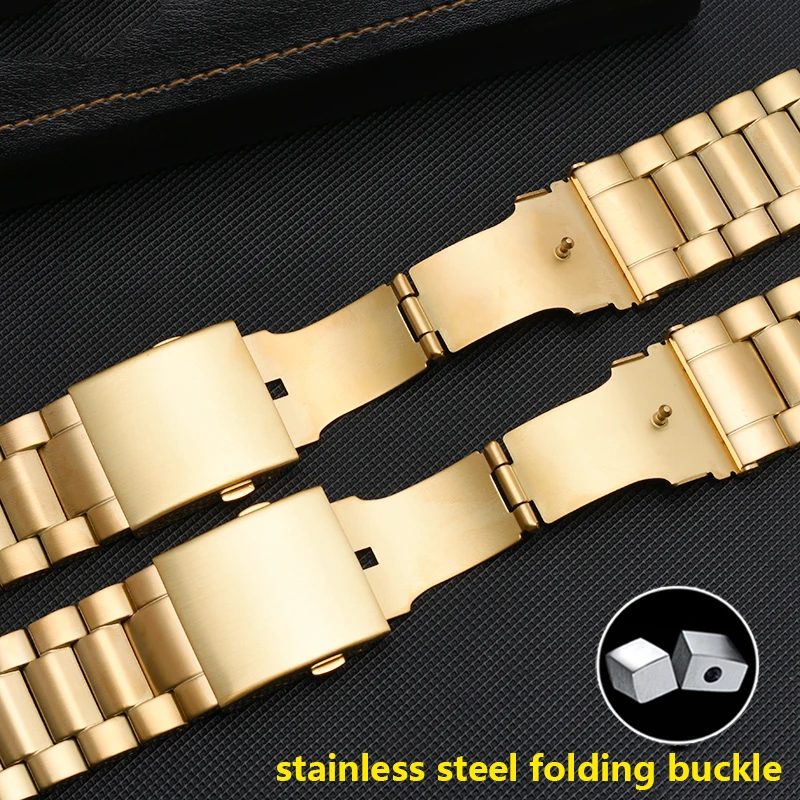 high quality stainless steel watchband for Diesel DZ7333 DZ4344 wrist strap men's large dial gold accessories 26 28mm bracelet