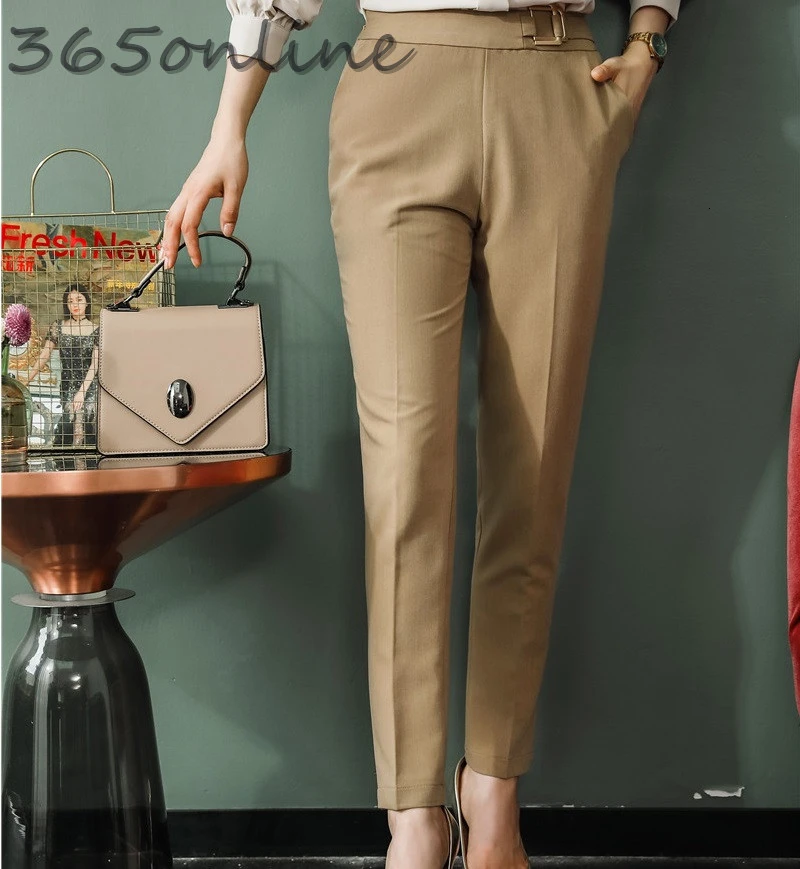 Новинка желтые Деловые женские брюки OL в деловом стиле модные бриджи | Женская