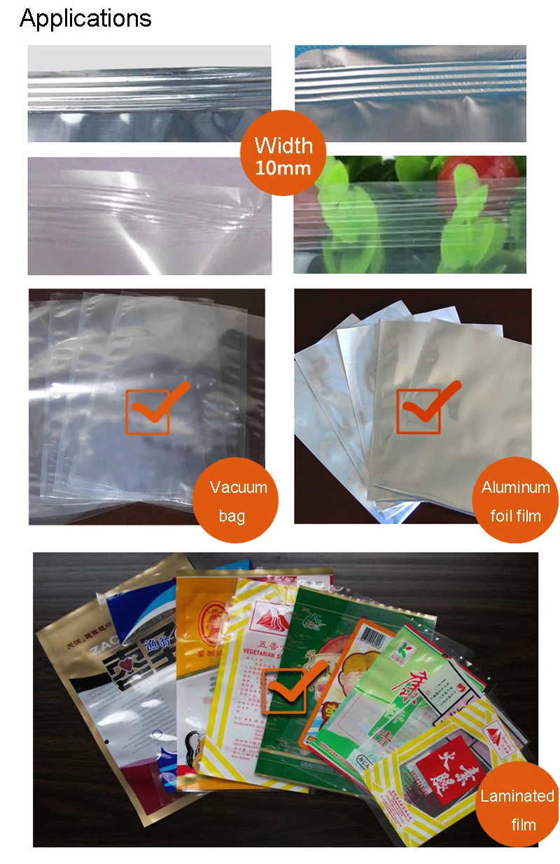 

FRK-200 direct-heat Protable Heating Sealer 10mm Width Composite Aluminum Foil Sealer Plastic Bag Plier Impulse Sealing Machine