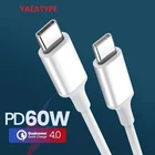 USB C к USB C зарядный кабель с двумя разъемами типа C для iPad Pro 25 см1 м2 м Быстрый зарядный кабель для Xiaomi 10 Redmi 10X Pro K30 8A 9