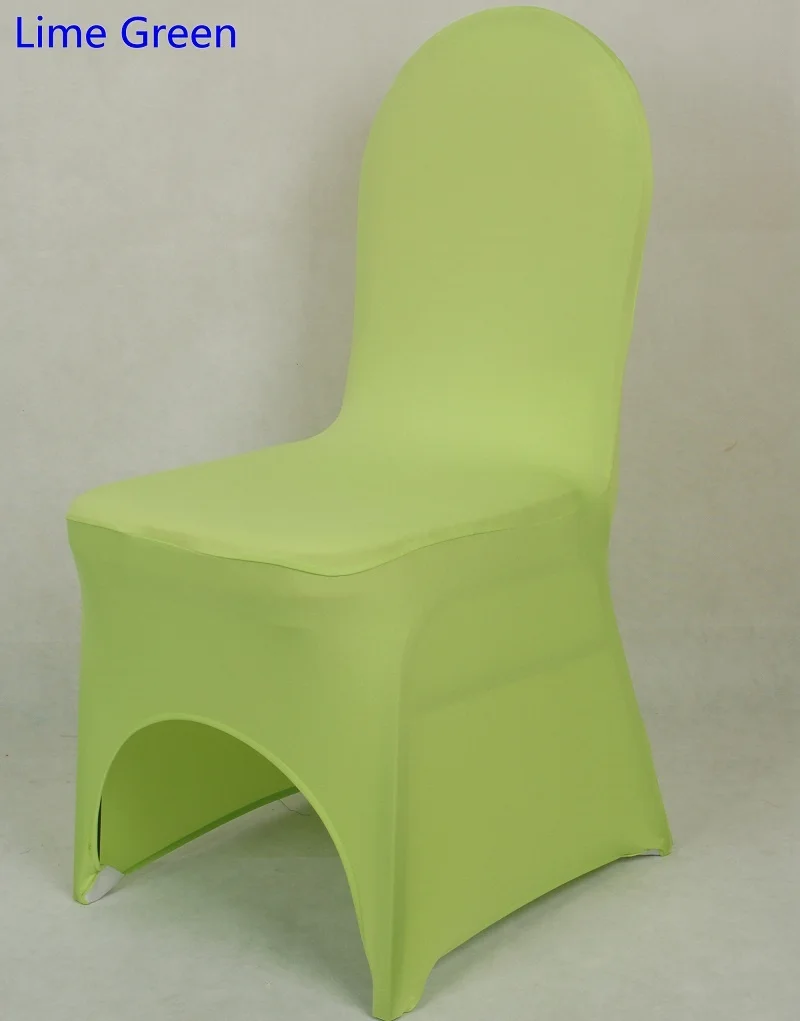LIME GREEN 24 цвета чехлы на стулья из спандекса чехлы на стулья из Китая универсальные чехлы на стулья из лайкры для обеденного стула кухонные моющиеся толстые - Цвет: LIME GREEN