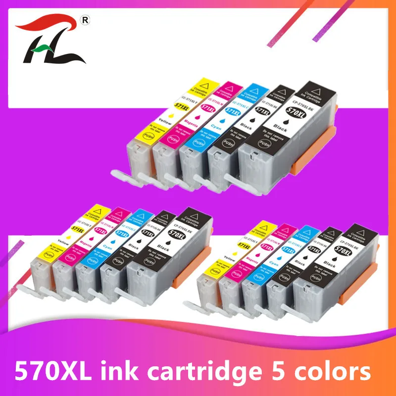 

YLC pgi-570xl PGI570 570xl PGI-570 CLI-571 Compatible Ink Cartridge For Canon PIXMA MG5750 MG5751 MG5752 MG5753 MG6850 printer