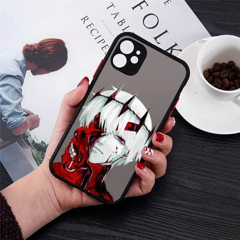 

Tokyo Ghoul kaneki ken anime Phone Case Matte Transparent for iPhone 11 12 7 8 s mini pro X XS XR MAX Plus cover