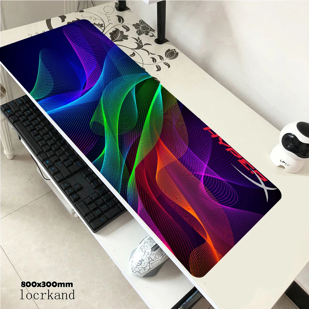 

Коврик для мыши HyperX, большой игровой Настольный коврик для клавиатуры XXL, коврик для мыши 800x300 мм, резиновый коврик для мыши, игровой нетбук д...