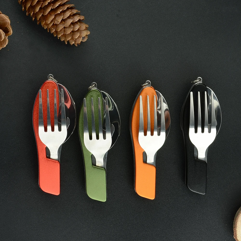 Damask цельная съемная структура уличная посуда с нож ложка Вилка открывалка для