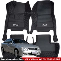 custom car floor mats for mercedes benz clk class w209 2002 2003 2004 2005 2006 2007 waterproof carpet car mats accessories