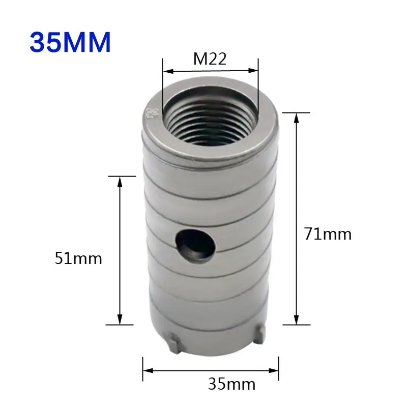 

SDS Plus Настенная кольцевая пила, сверло, кольцевая пила для бетона с круглым валом, 30-160 мм, резак для отверстий, инструмент для бетона, цемента, камня