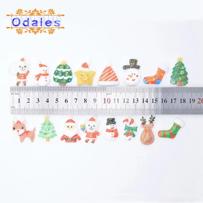 30 шт./лот новый милый снеговик блеск прорезиненный плоский мультфильм аппликация