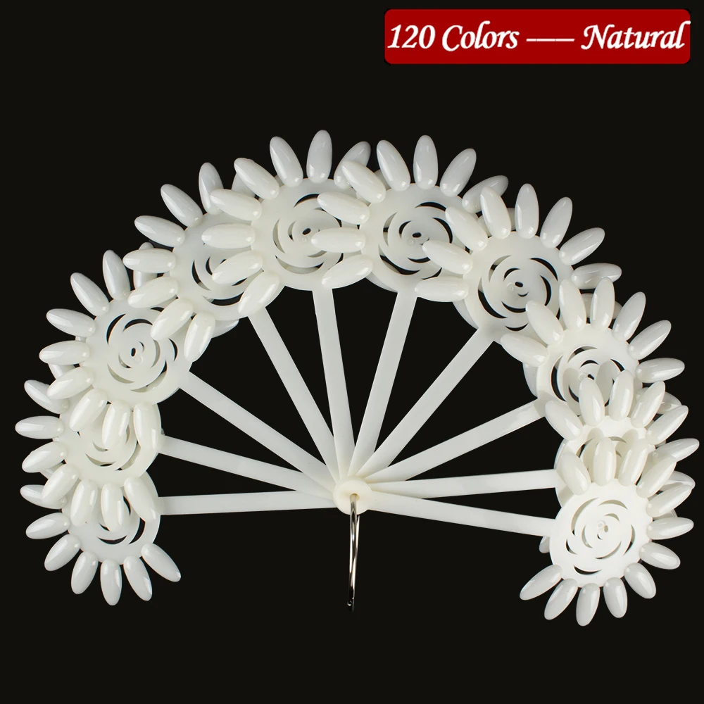 1 Набор накладных ногтей прозрачный естественный дизайн дисплей Овальный веер