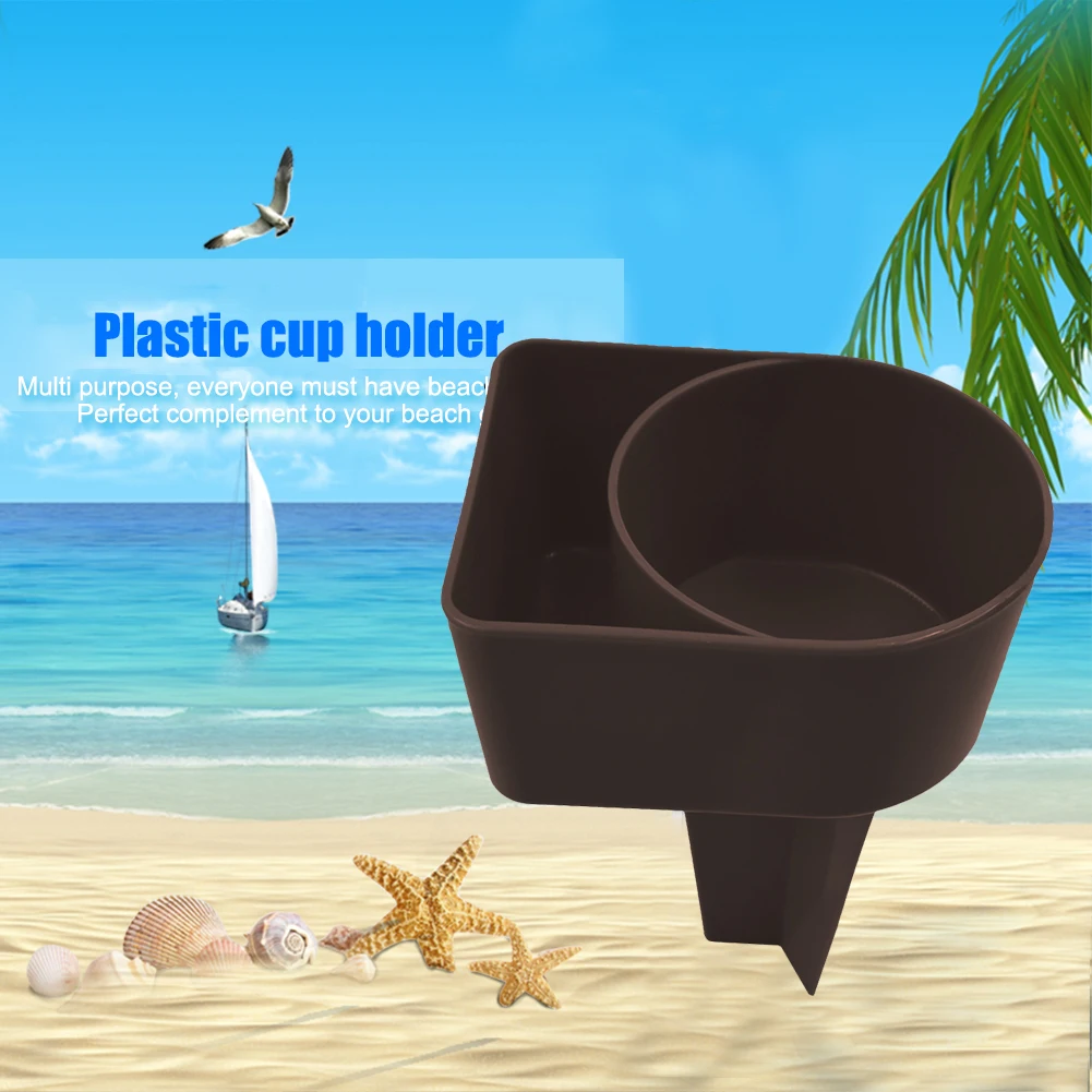 

2Pcs Outdoor Beach Drink Cup Holder Portable Beverage Can Plastic Bottle Food Mount Stand Beach Drink Cup Holder