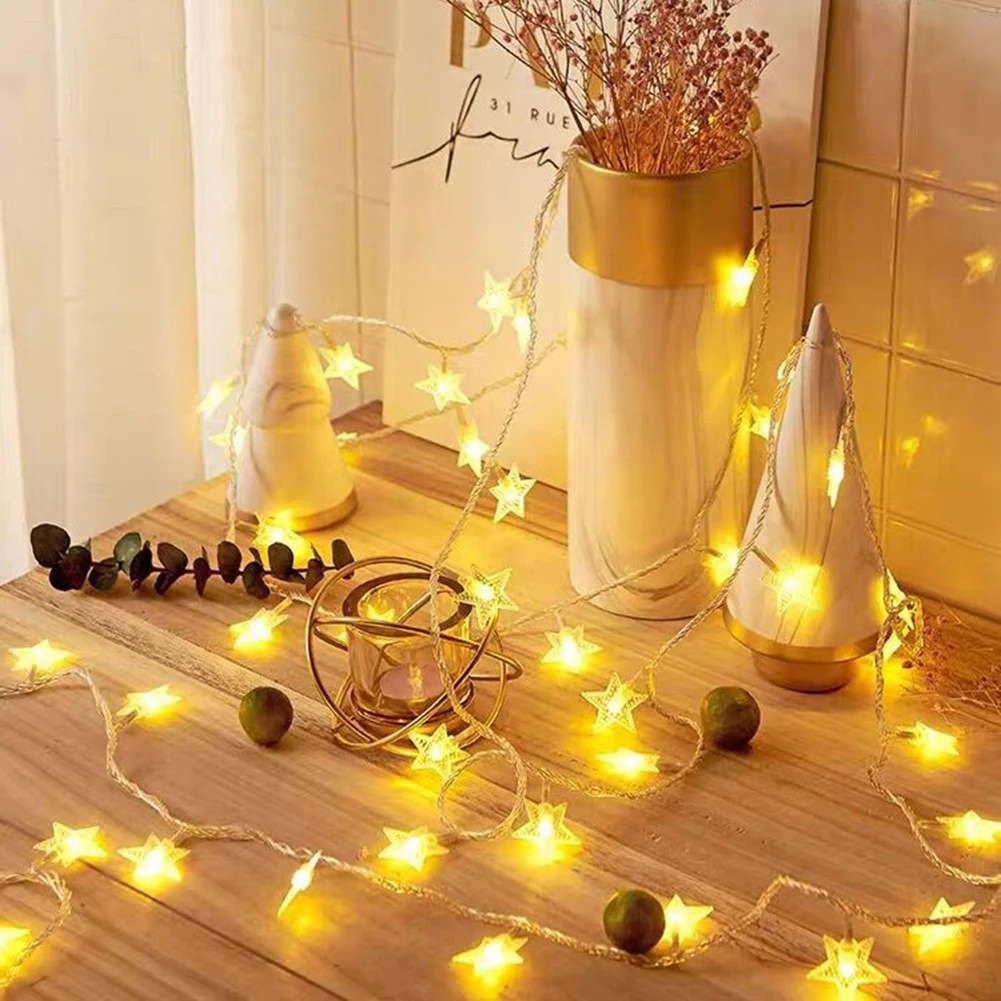 

Wedding Home Indoor Decoration 20 LED 3m Star Light String Fairy Garland Decor Light Battery Box Flashing Lamp