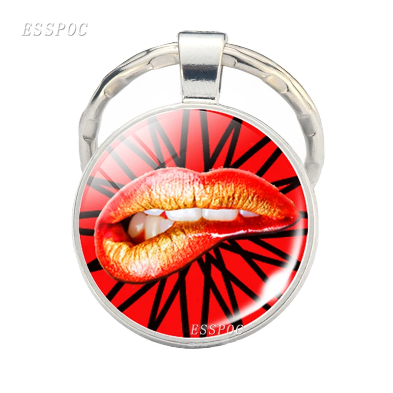 Металлический брелок с разноцветными губами модный сексуальными бижутерия со