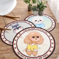 pet dog carpet round suede teddy kennel spring four seasons universal size bed rug
