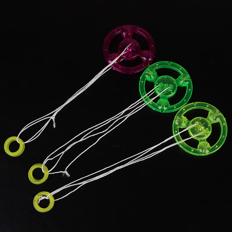 

1pc Flash Pull Line Led Flywheel Hot Fire Wheel Glow Flywheel Whistle Creative Classic toys for Children Gift Random Color