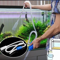aquarium gravel cleaner vacuum handheld siphon pump with filter nozzle fish tank water changer air pump cleaning accessories