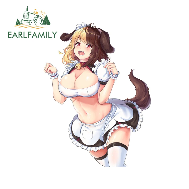 

EARLFAMILY 13 см x 9,8 см аниме наклейки на автомобиль красивой горничной для последнего происхождения графические Наклейки на лобовое стекло конд...