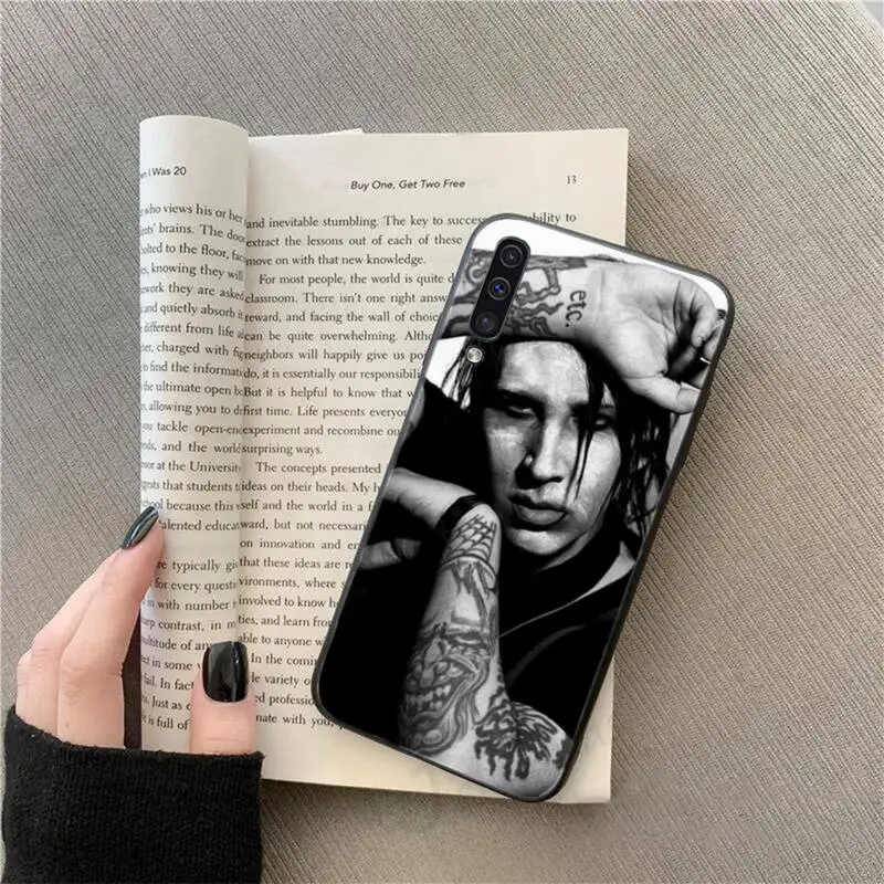 

Marilyn Manson American rock singer Phone Case For Samsung galaxy S 9 10 20 A 10 21 30 31 40 50 51 71 s note 20 j 4 2018 plus