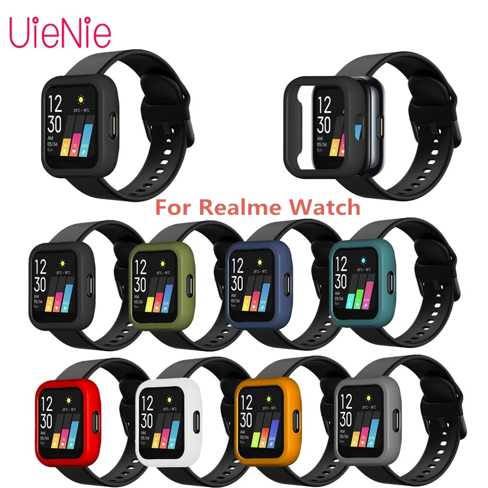 

360 Full Screen Protector Bumper Frame PC Hard Case For Realme Watch 2 Watch Screen Protector Soft Silicone Shell Smart Accessor