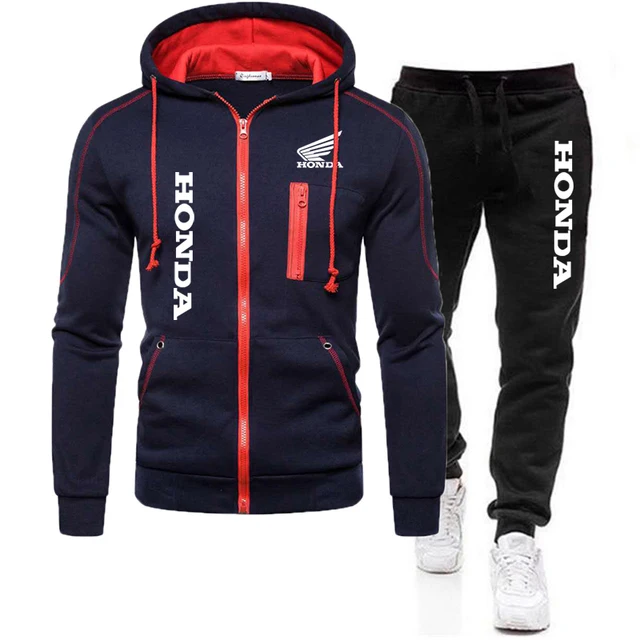 

2021 Men's Sportswear Printed Zipper Pullover Hooded Sweatshirt and Pants 2-piece Sports Suit Jogging Fitness Men's Clothing