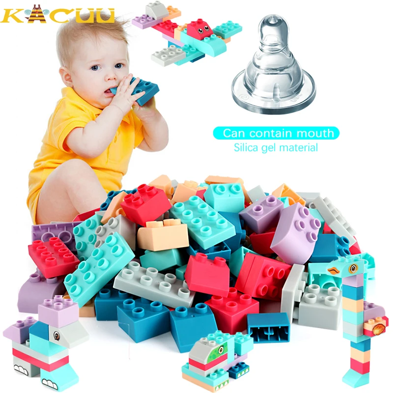 Детский мягкий конструктор совместимый с брендом конструкторов сделай сам