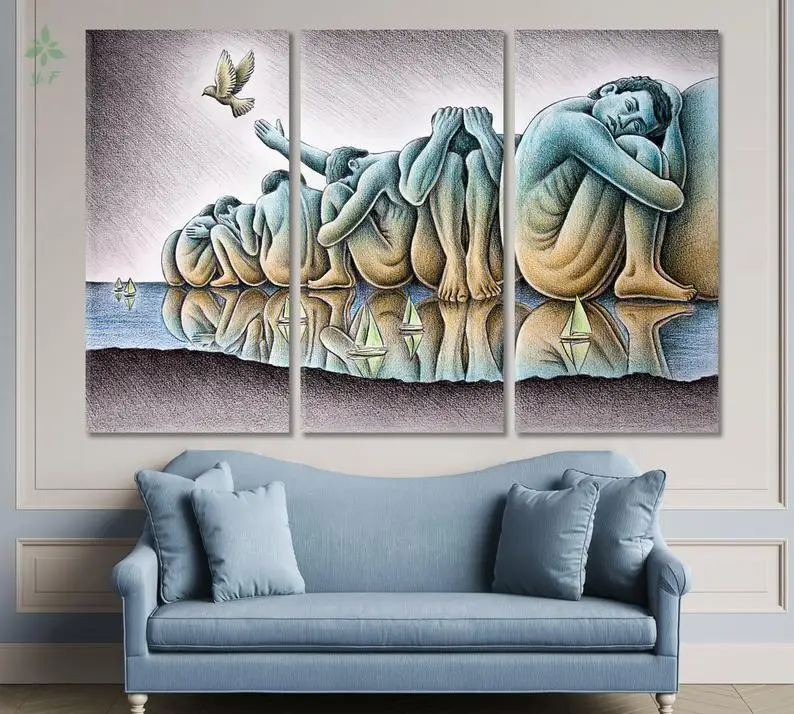 Абстрактная сурреальная концептуальная Художественная печать гиганты мужские